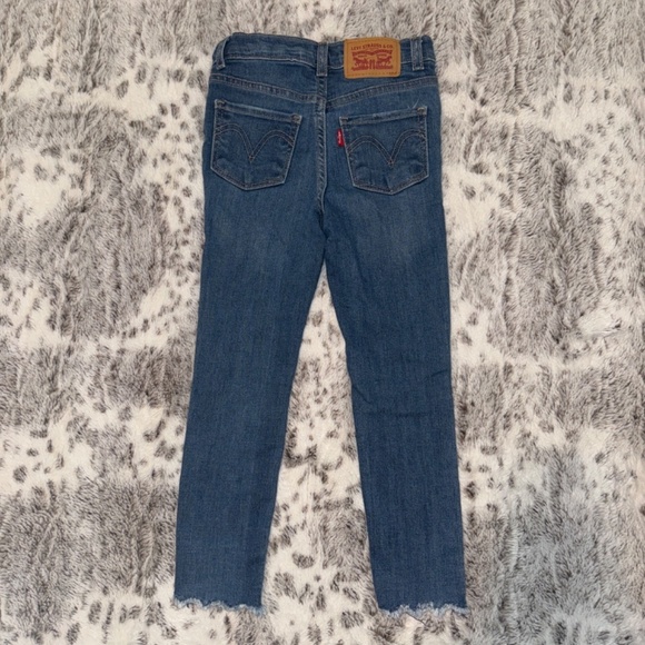 🟡 Levi’s Ripped Distressed Denim Jeans Size‎ 5 Girls - Picture 2 of 4